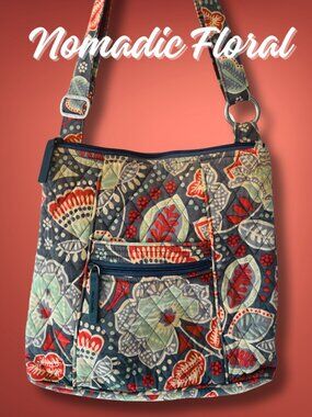 Vera Bradley Nomadic Floral Hipster Crossbody Bag Retired Y2K Quilted Cotton